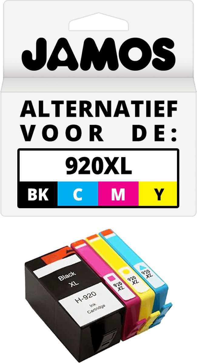 JAMOS - Inktcartridges / Alternatief voor de HP 920XL Zwart & Kleuren Set