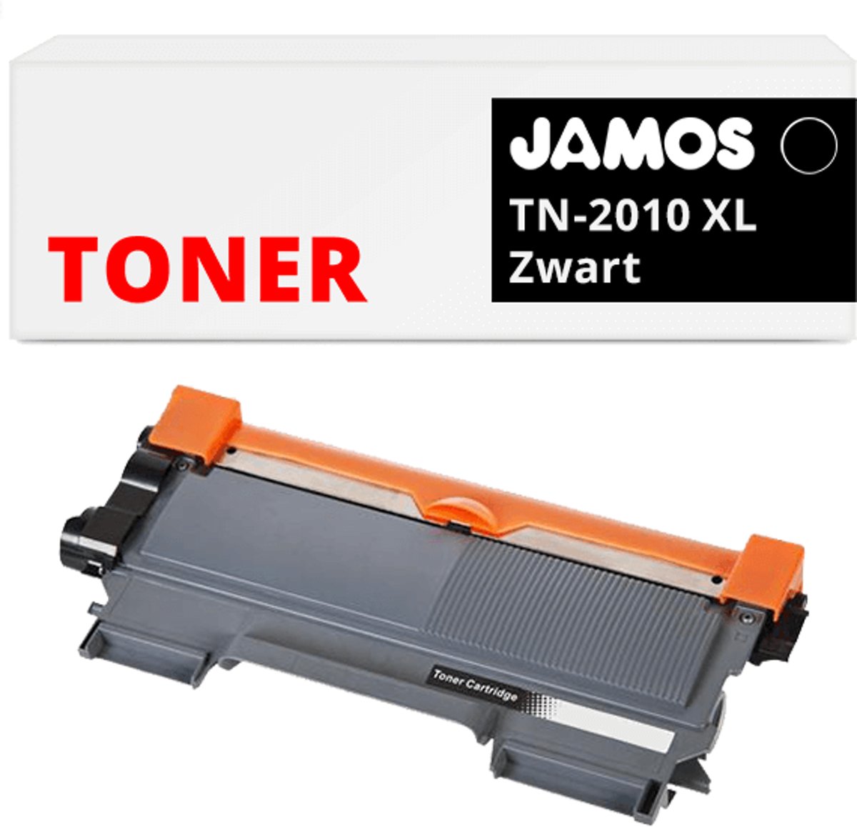 JAMOS - Tonercartridge / Alternatief voor de Brother TN-2010XL Zwart