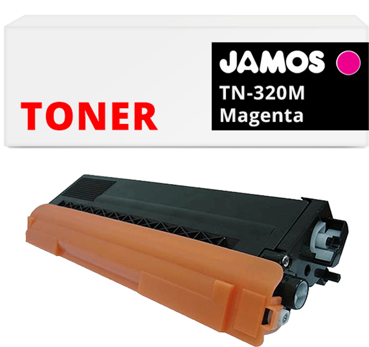 JAMOS - Tonercartridge / Alternatief voor de Brother TN-320M Magenta