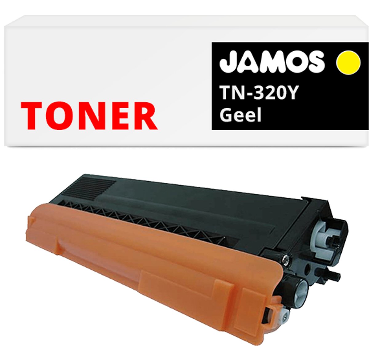 JAMOS - Tonercartridge / Alternatief voor de Brother TN-320Y Geel