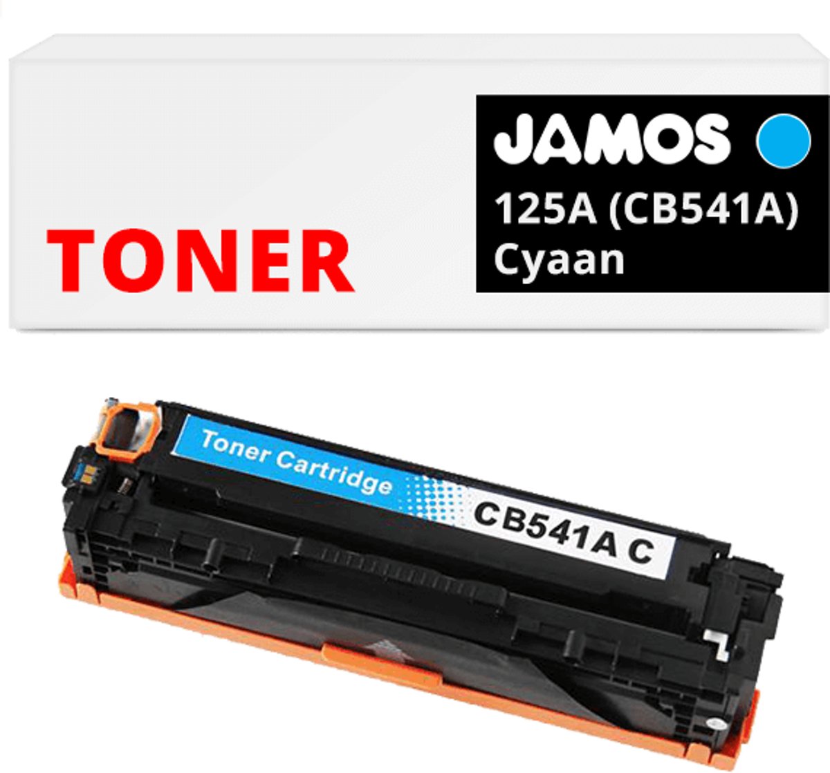 JAMOS - Tonercartridge / Alternatief voor de HP 125A Cyaan (CB541A)