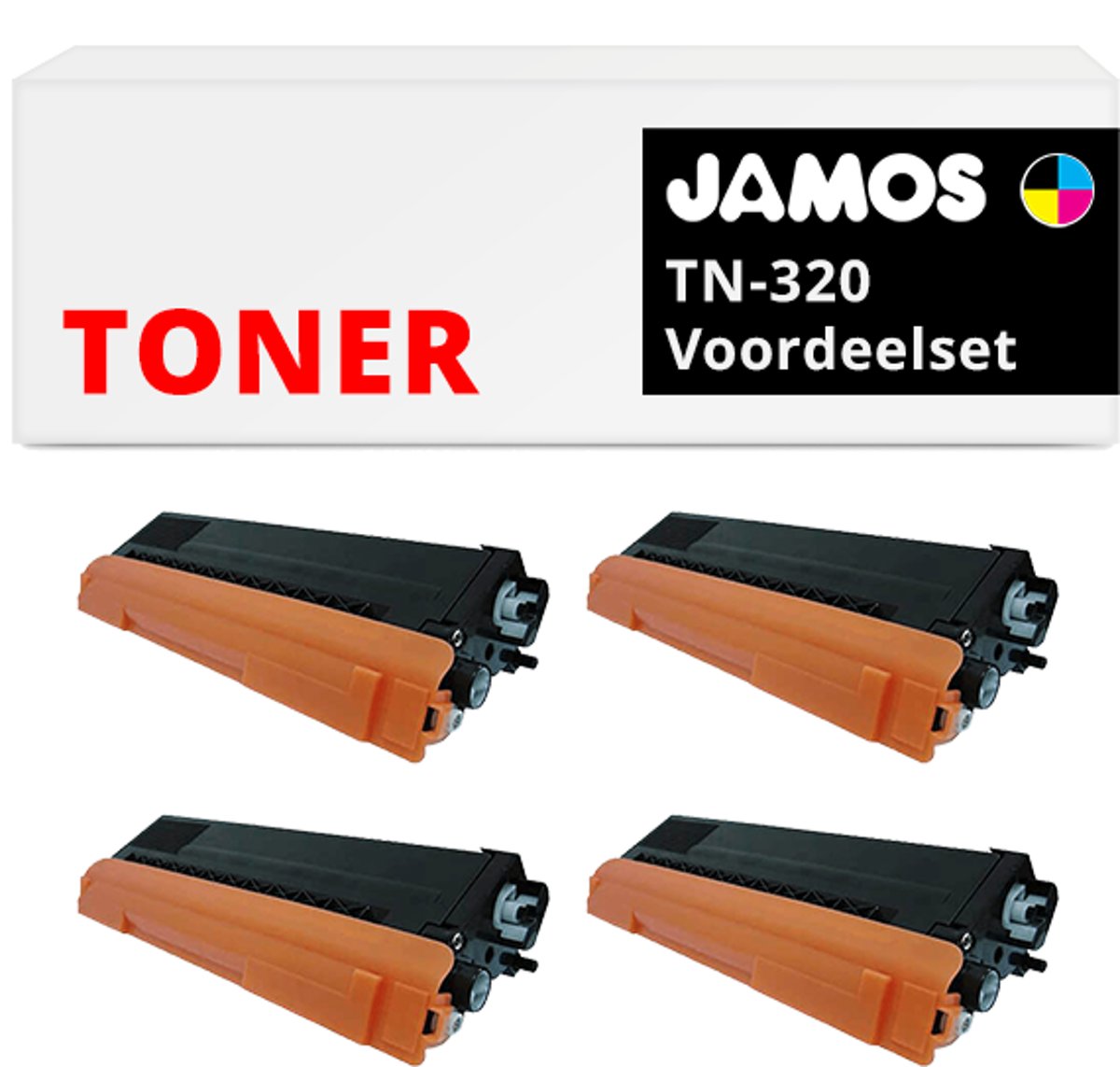 JAMOS - Tonercartridges / Alternatief voor de Brother TN-320 Zwart & Kleuren Voordeelset