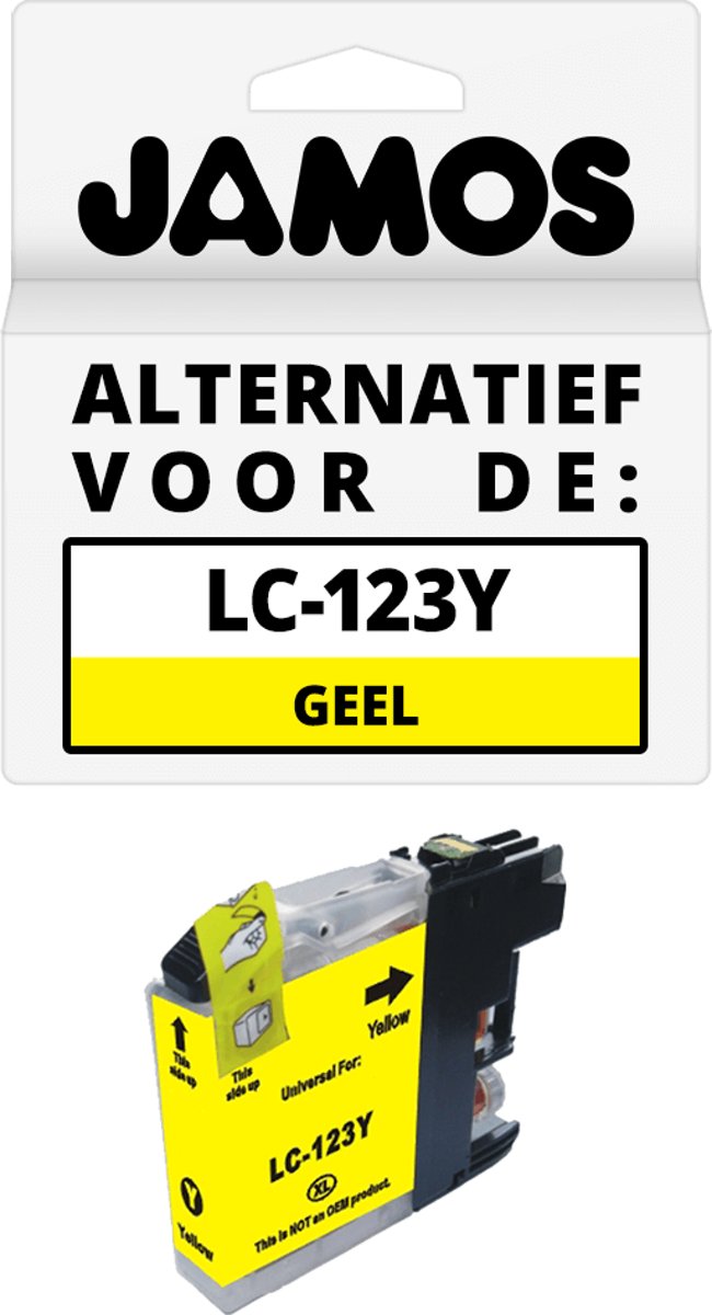 Jamos - Inktcartridge / Alternatief Brother LC-123Y Geel