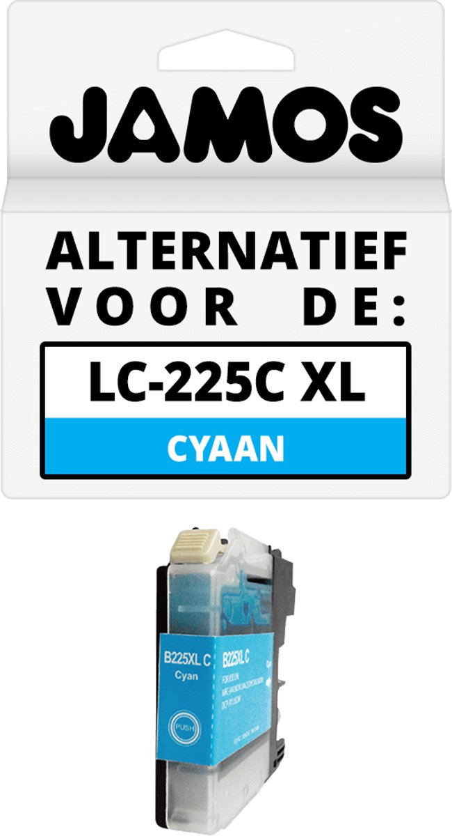 Jamos - Inktcartridge / Alternatief voor Brother LC-225C XL Cyaan