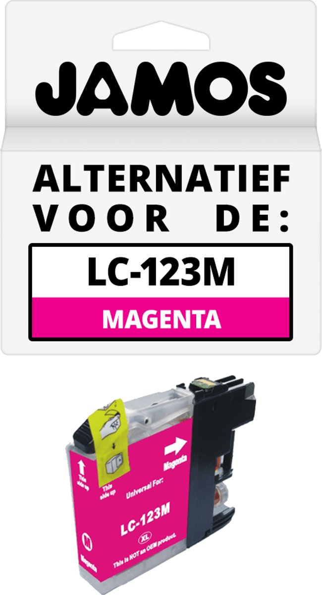 Jamos - Inktcartridge / Alternatief voor de Brother LC-123M Magenta