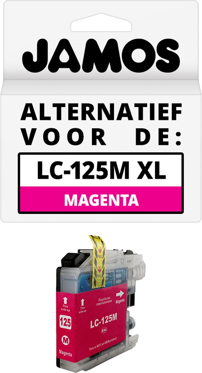 Jamos - Inktcartridge / Alternatief voor de Brother LC-125M XL Magenta