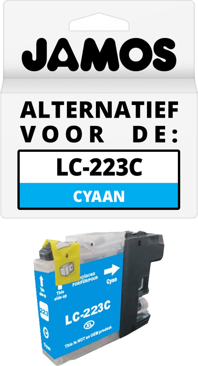 Jamos - Inktcartridge / Alternatief voor de Brother LC-223C Cyaan