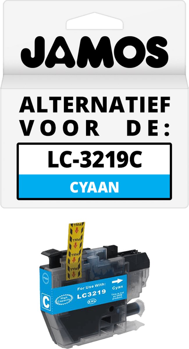 Jamos - Inktcartridge / Alternatief voor de Brother LC-3219C Cyaan