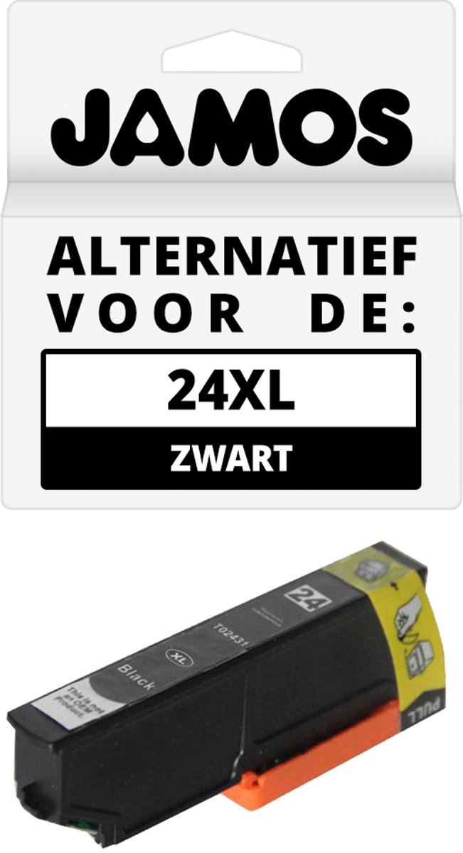 Jamos - Inktcartridge / Alternatief voor de Epson 24 Zwart