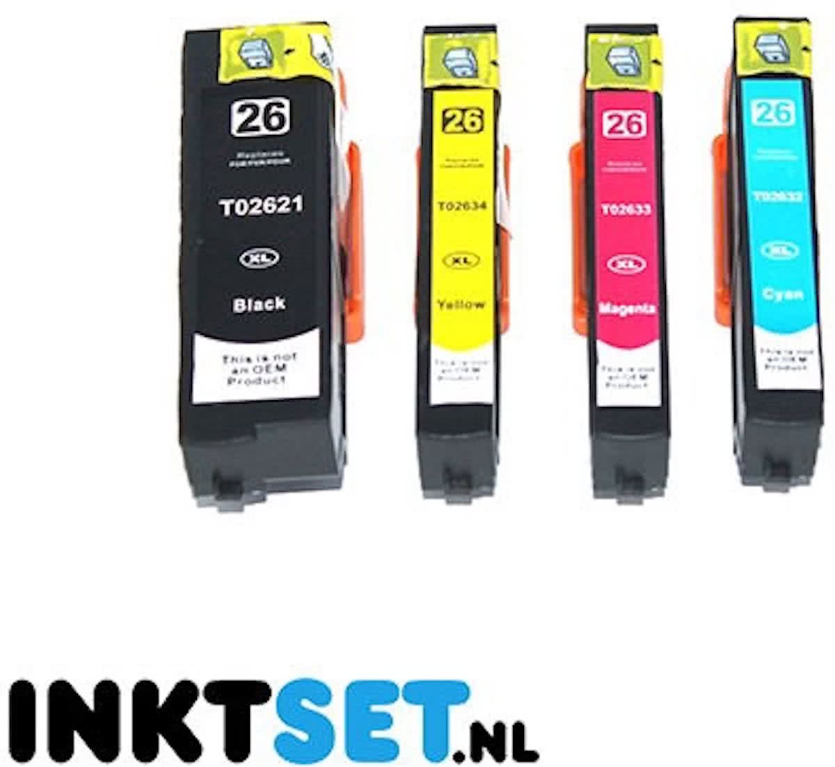 Jamos - Inktcartridge / Alternatief voor de Epson 26 Zwart & Kleuren Set