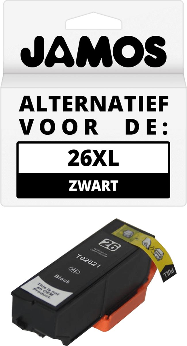 Jamos - Inktcartridge / Alternatief voor de Epson 26 Zwart