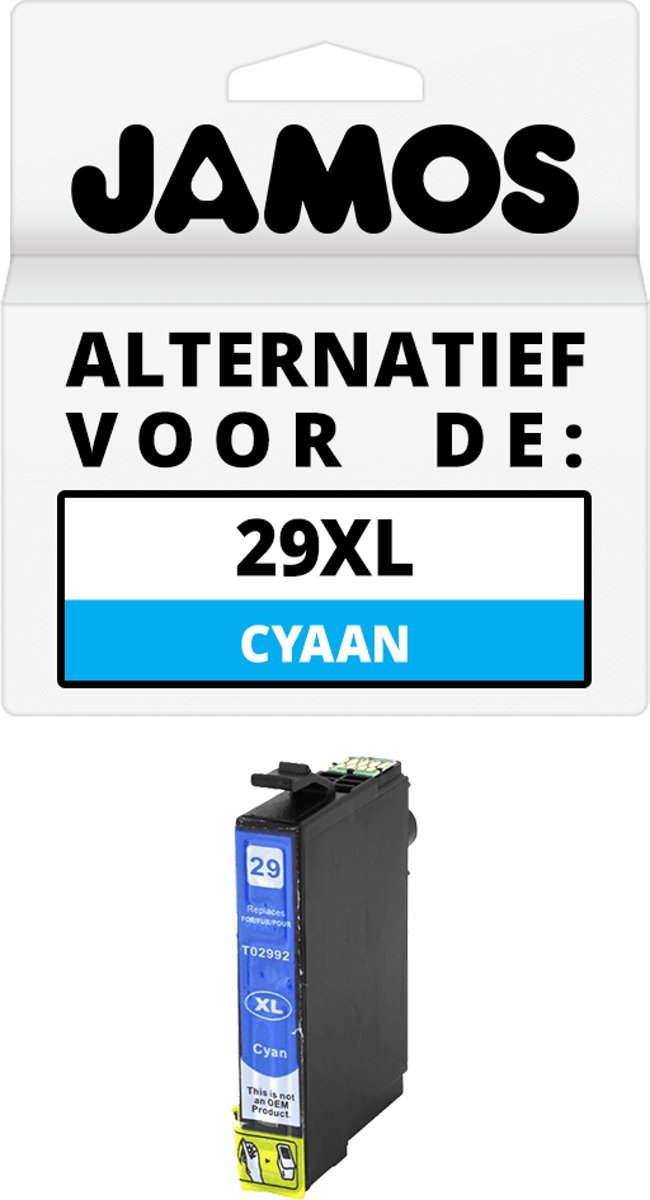 Jamos - Inktcartridge / Alternatief voor de Epson 29XL Cyaan (T2992)