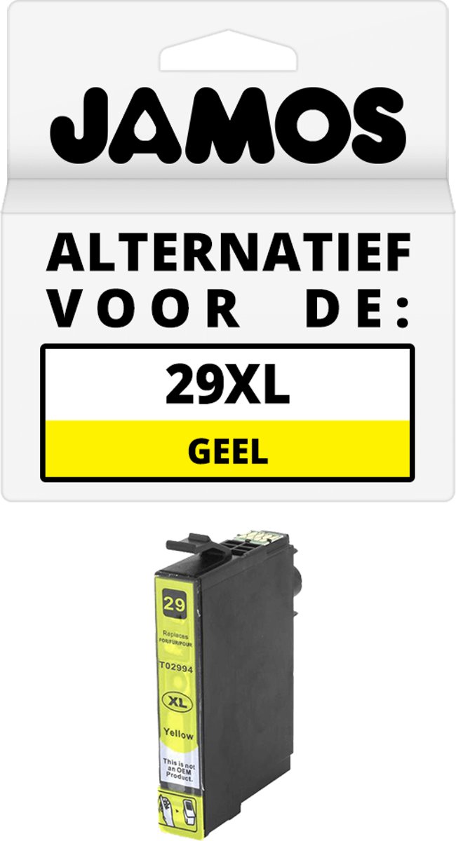 Jamos - Inktcartridge / Alternatief voor de Epson 29XL Geel (T2994)