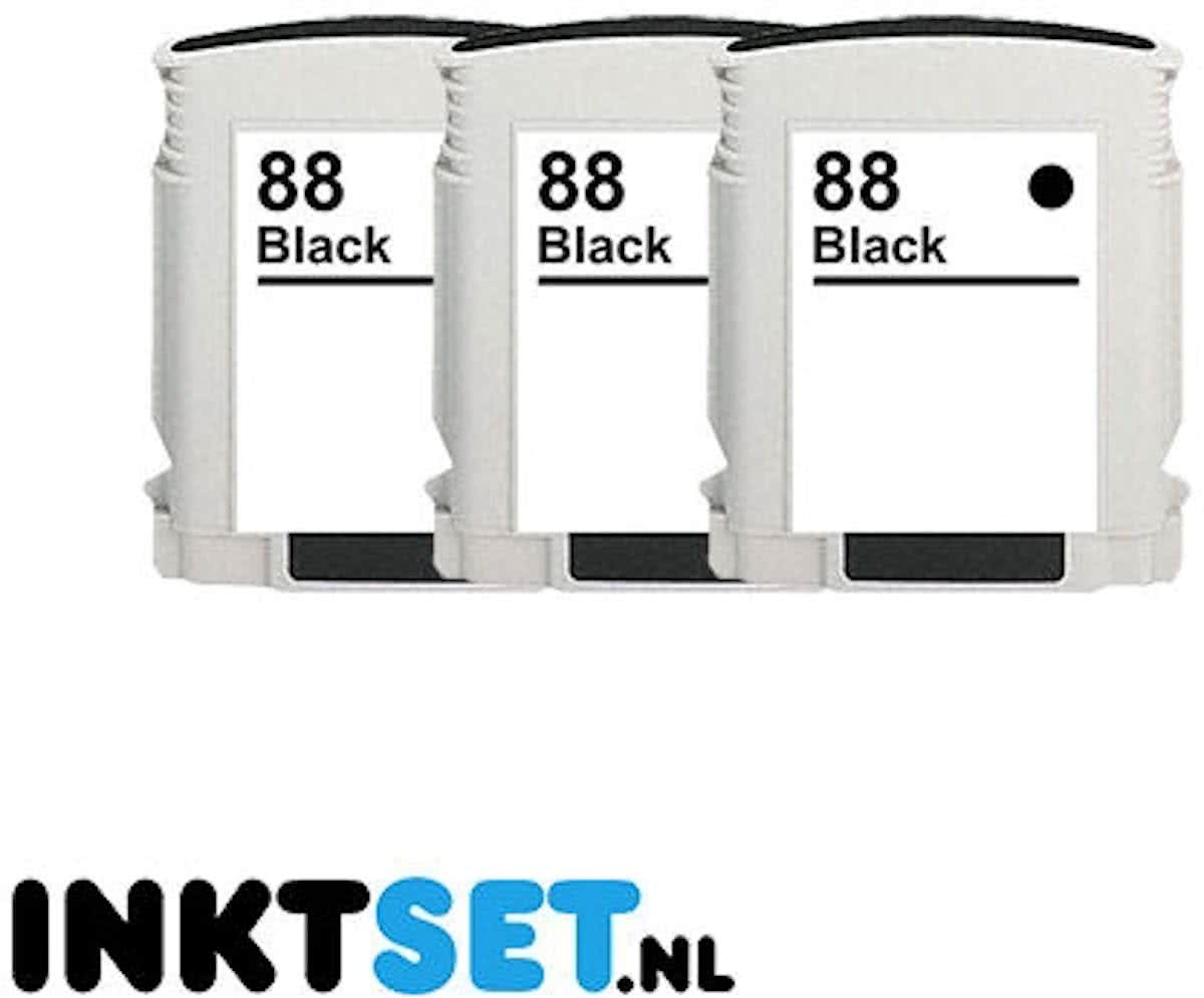 Jamos - Inktcartridge / Alternatief voor de HP 88 Zwart 3-pack