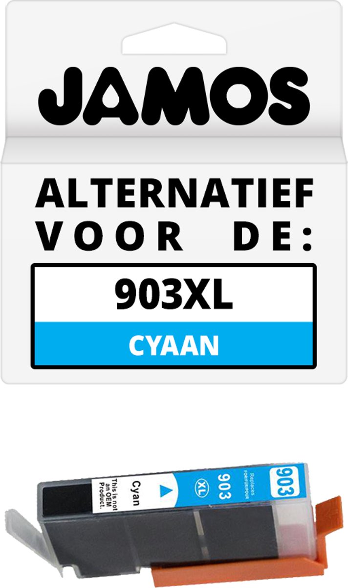 Jamos - Inktcartridge / Alternatief voor de HP 903XL Cyaan