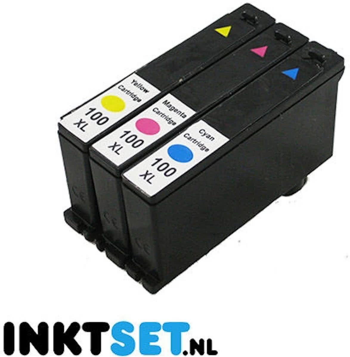 Jamos - Inktcartridge / Alternatief voor de Lexmark 100 Kleuren CMY Set