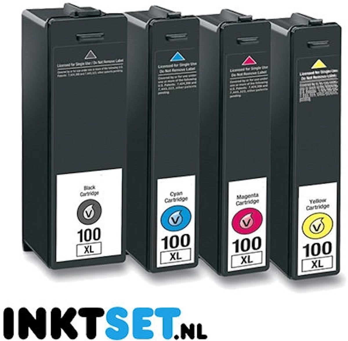 Jamos - Inktcartridge / Alternatief voor de Lexmark 100 Zwart & Kleuren Set