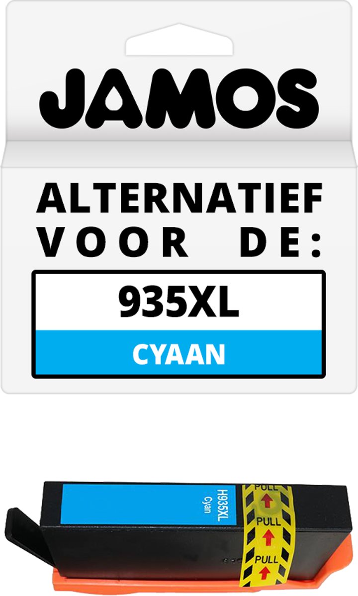 Jamos - Inktcartridge/ alternatief voor de  935XL Cyaan vervanger voor de HP 935XL Cyaan