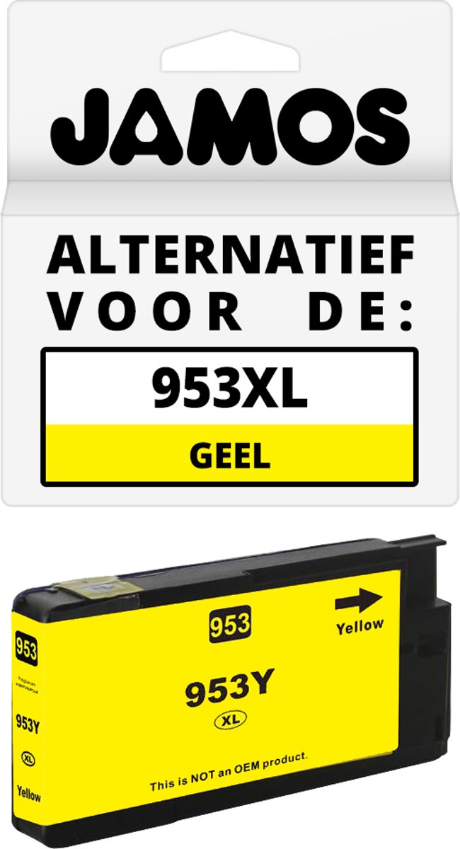 Jamos - Inktcartridge/ alternatief voor de  935XL Geel vervanger voor de HP 935XL Geel