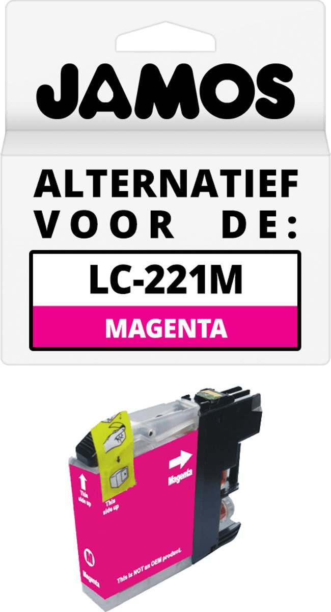 Jamos - Inktcartridge/ alternatief voor de Brother LC-221M Magenta