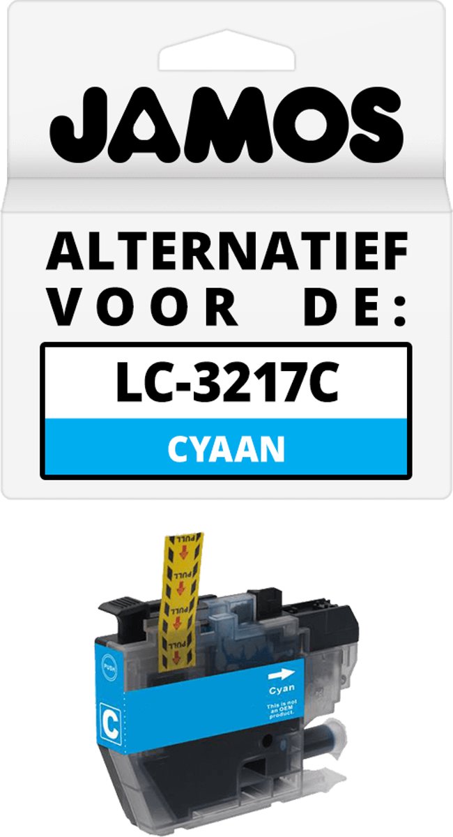 Jamos - Inktcartridge/ alternatief voor de Brother LC-3217C Cyaan