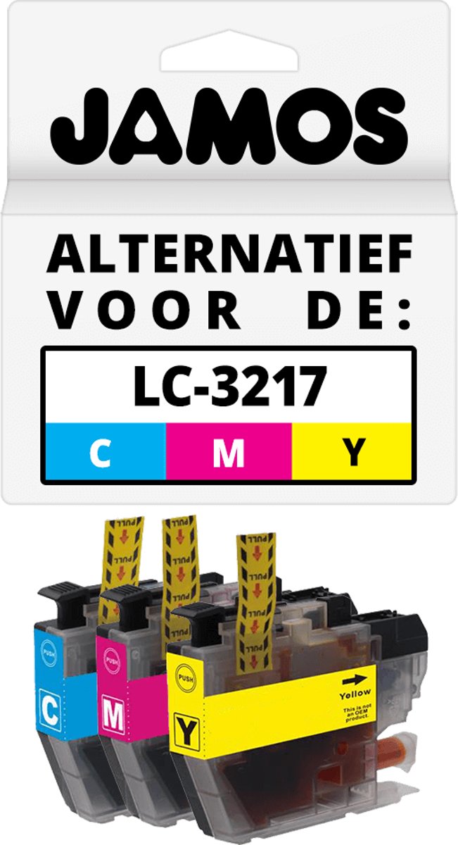 Jamos - Inktcartridge/ alternatief voor de Brother LC-3217CMY Kleuren Set