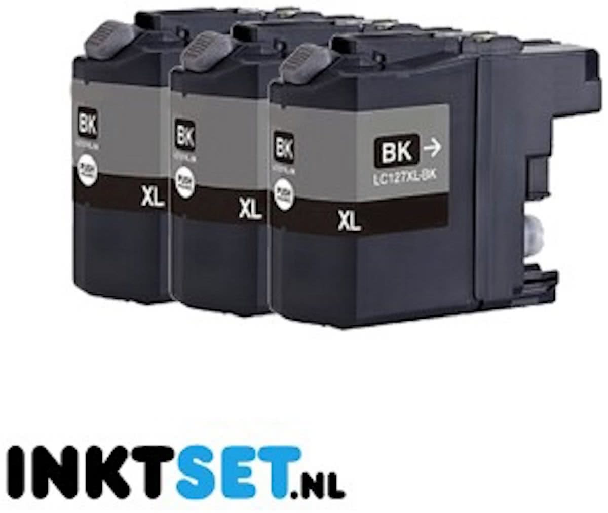 Jamos - Inktcartridges / Alternatief voor de Brother LC-127 Zwart 3-pack