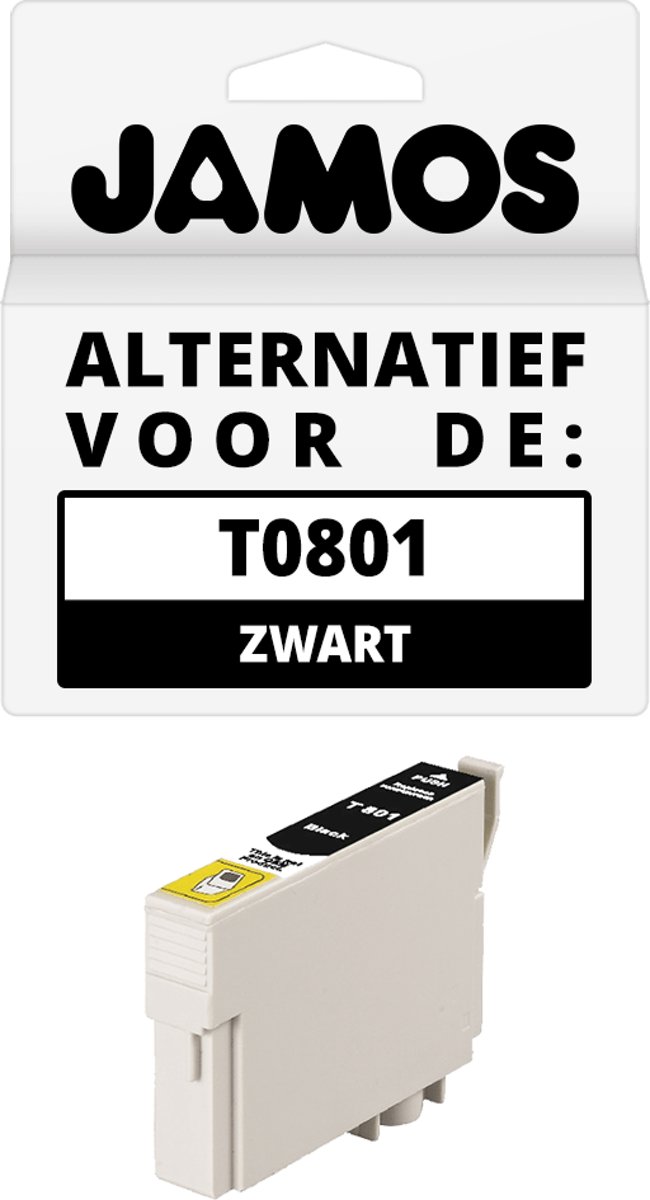 Jamos - Inktcartridges / Alternatief voor de Epson T0801 Zwart