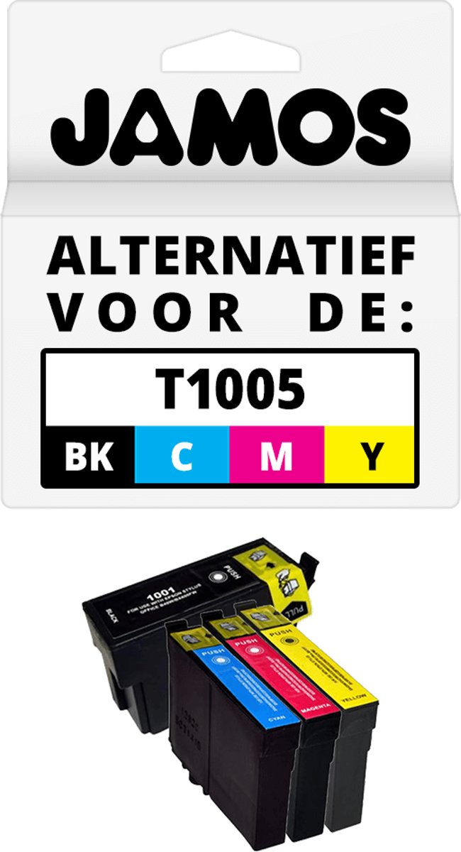 Jamos - Inktcartridges / Alternatief voor de Epson T1005 Zwart & Kleuren Set