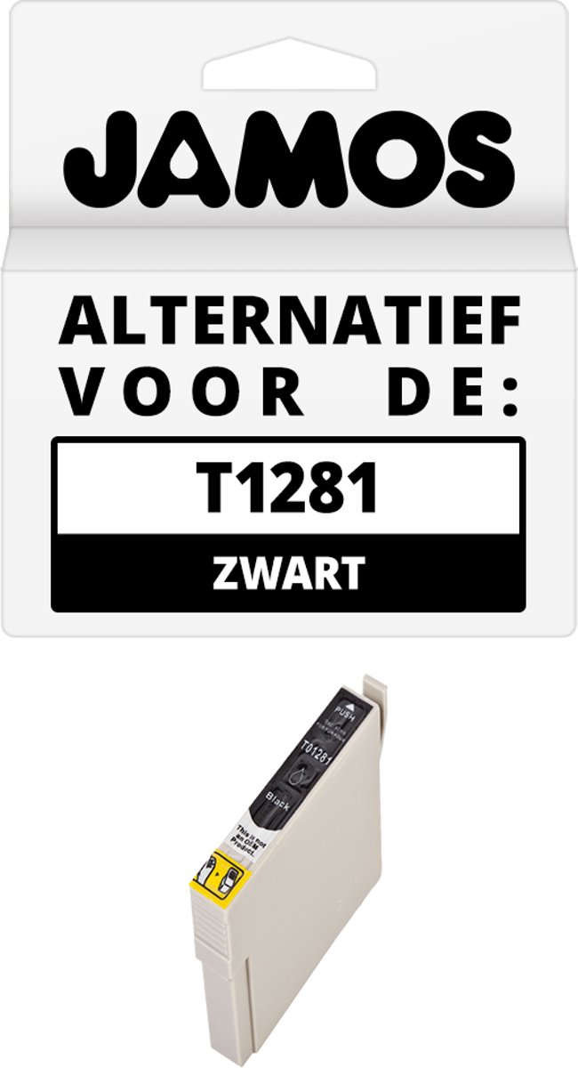 Jamos - Inktcartridges / Alternatief voor de Epson T1281 Zwart