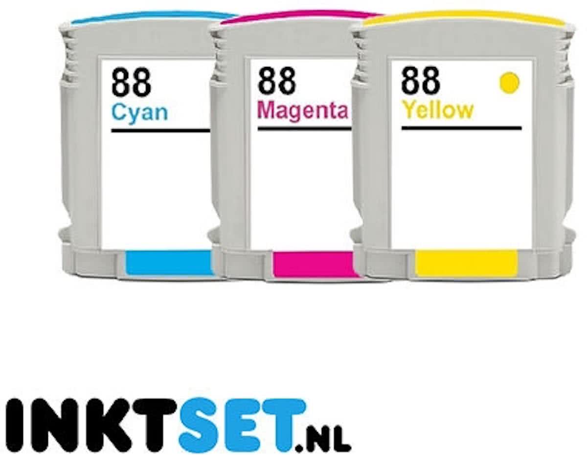 Jamos - Inktcartridges / Alternatief voor de HP 88 Kleuren CMY Set