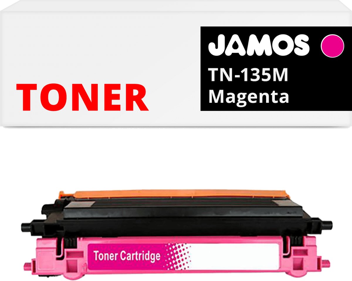 Jamos - Tonercartridge / Alternatief voor de Brother TN-135M Toner Magenta