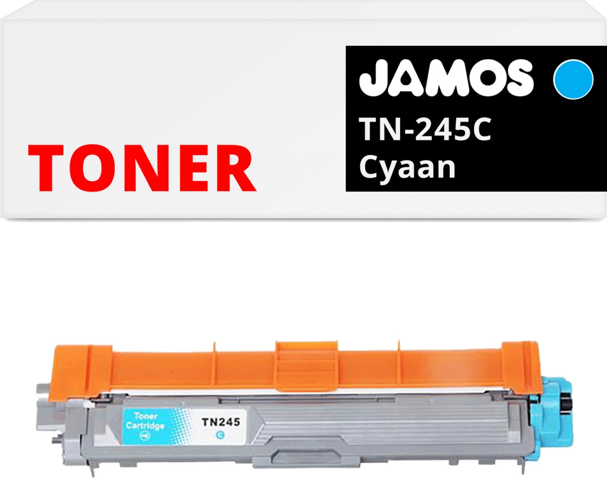 Jamos - Tonercartridge / Alternatief voor de Brother TN-245C Toner Cyaan