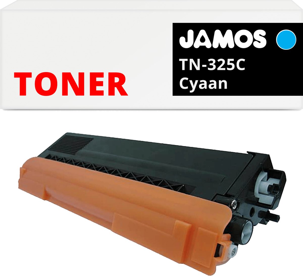 Jamos - Tonercartridge / Alternatief voor de Brother TN-325C Toner Cyaan