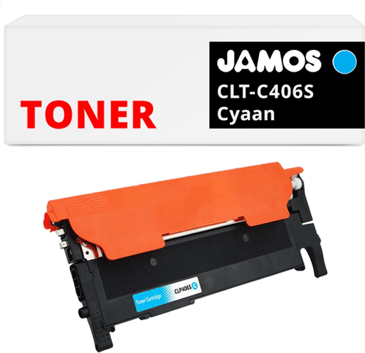 Jamos - Tonercartridge / Alternatief voor de Samsung CLT-C406S Toner Cyaan