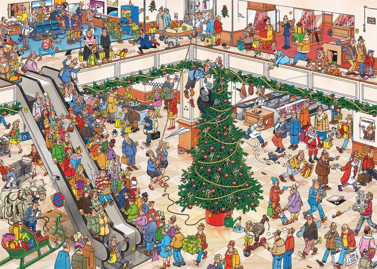 Jan van Haasteren Xms JvH Holiday Shopping Puzzel - 2x1000 stukjes