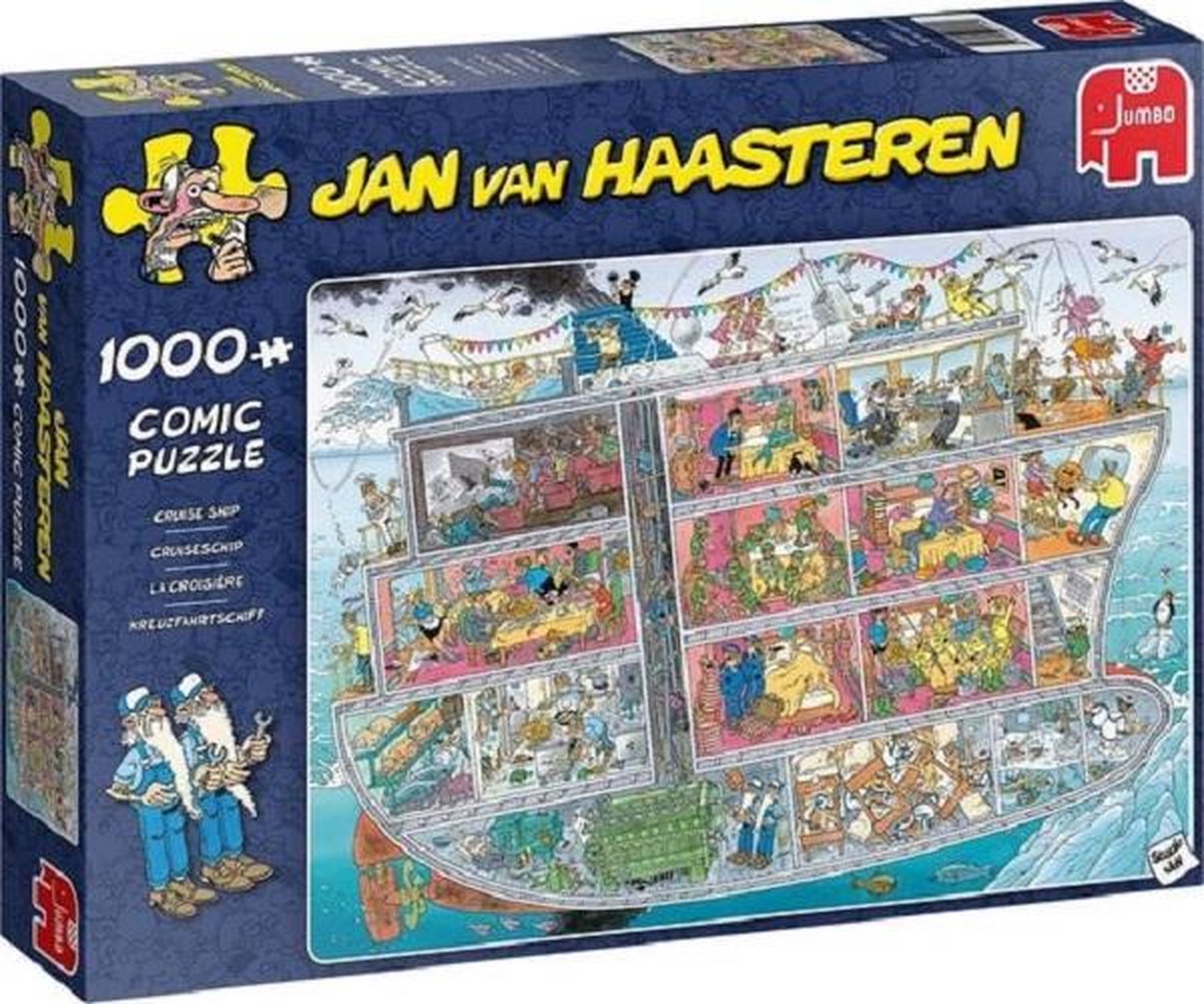 Puzzel 1000 stukjes - Jan van Haasteren Cruiseschip