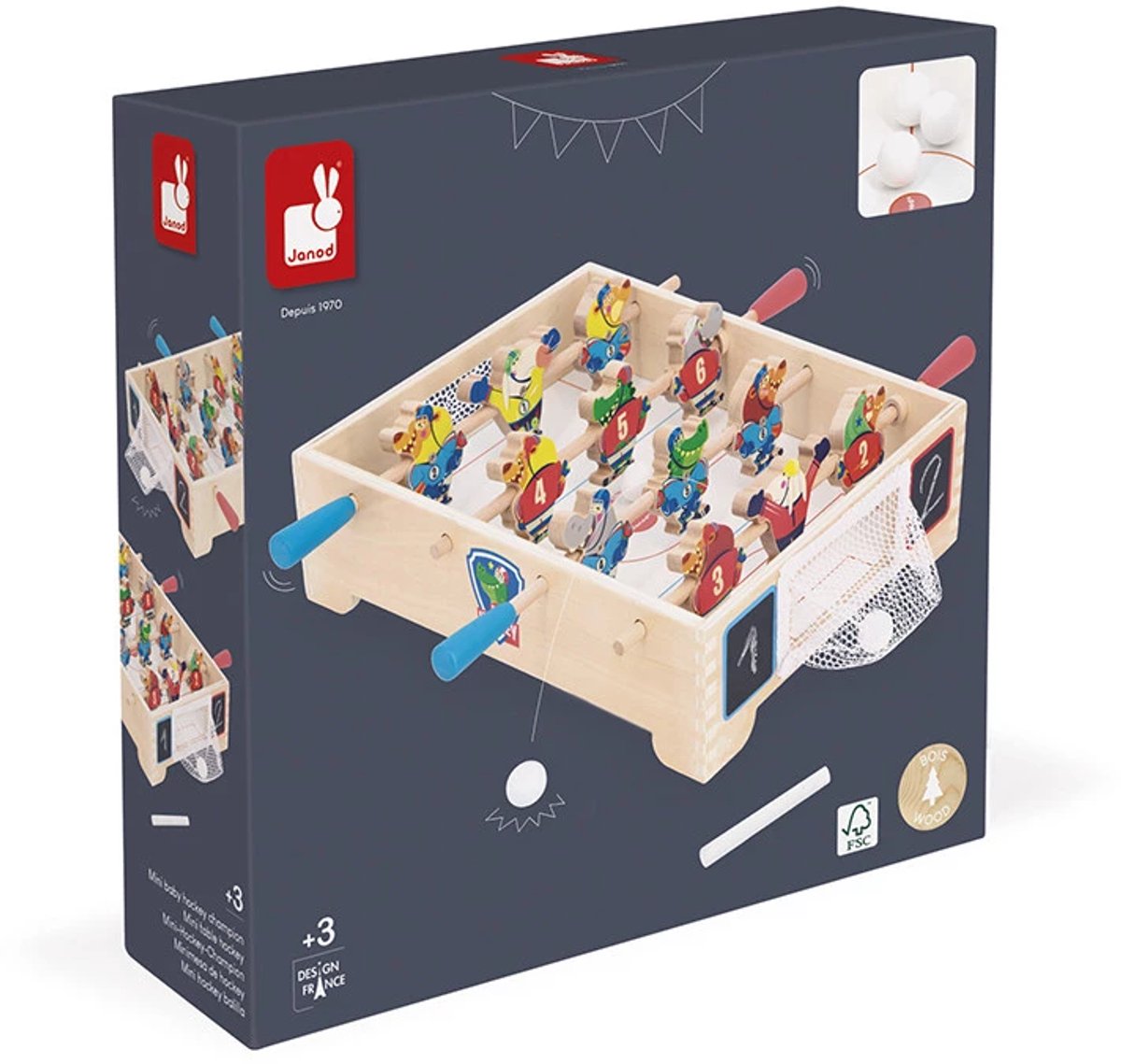   Applepop - Mini Tafelhockey Kampioen -   In Een Nieuw Jasje Met Als Thema Hockey - Ideaal Om De Behendigheid Van Kinderen Te Ontwikkelen - Geschikt Vanaf 3 Jaar