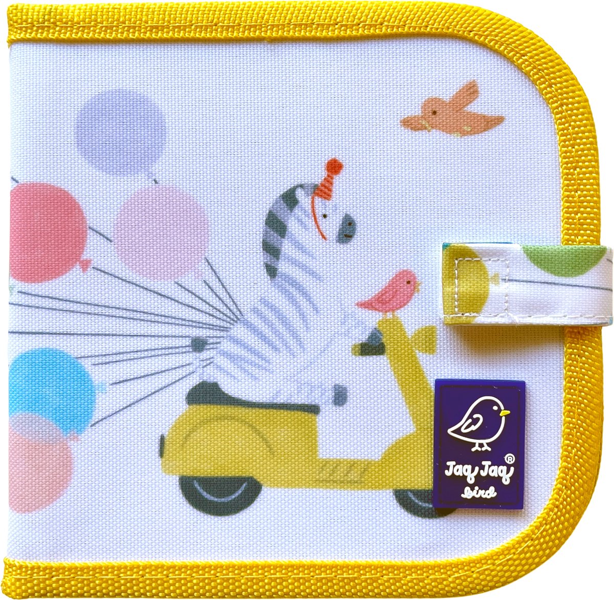 Jaq Jaq Bird: MINI DOODLE IT & GO ZEBRA & 4 Wishy Washy Markers 28x21x2,5cm,  boekje (15x15cm) met 8 paginas, uitwisbaar, in blister