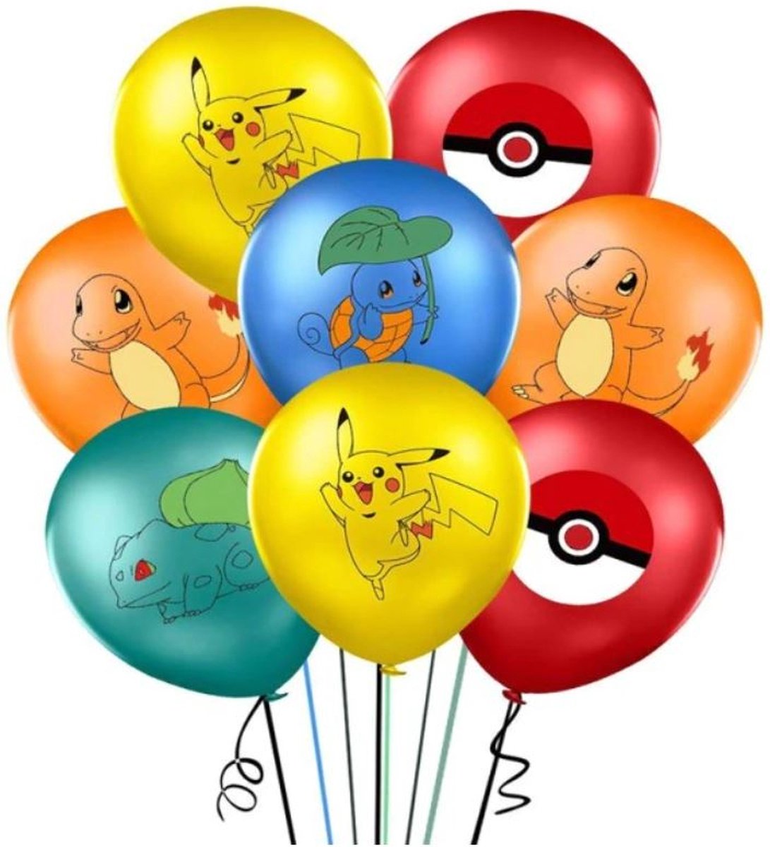 Pokémon Ballonnen - Party - Feest - Balloons - Kinderen - Kids - Verjaardag - Kleuren- 10 stuks