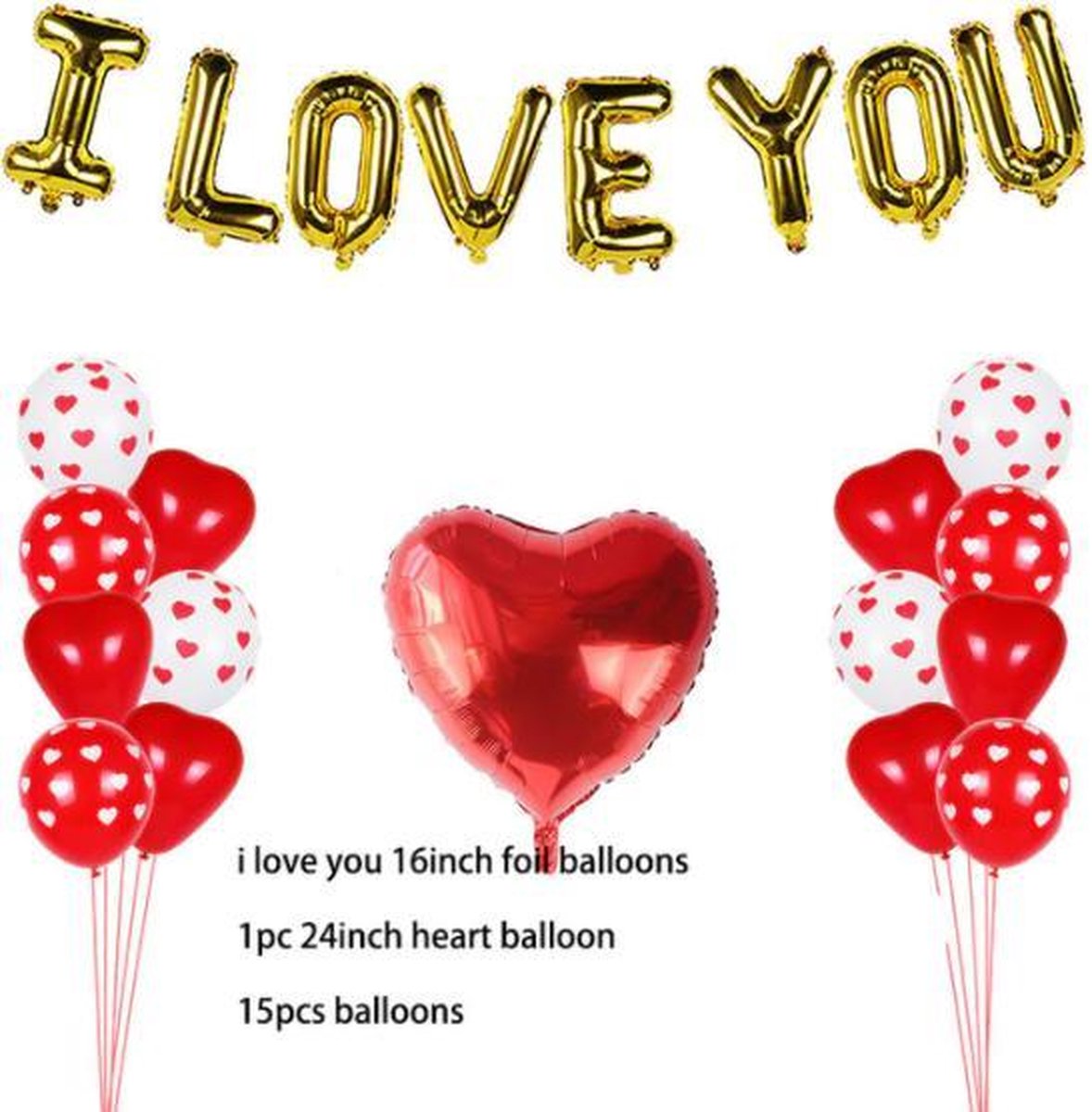 Valentijns Ballonnen - Valentijn - Hartjes - Ballonnen - Liefde - Bruiloft - Trouwerij - Feest - Love - Voor hem - Voor haar - 14 Februari