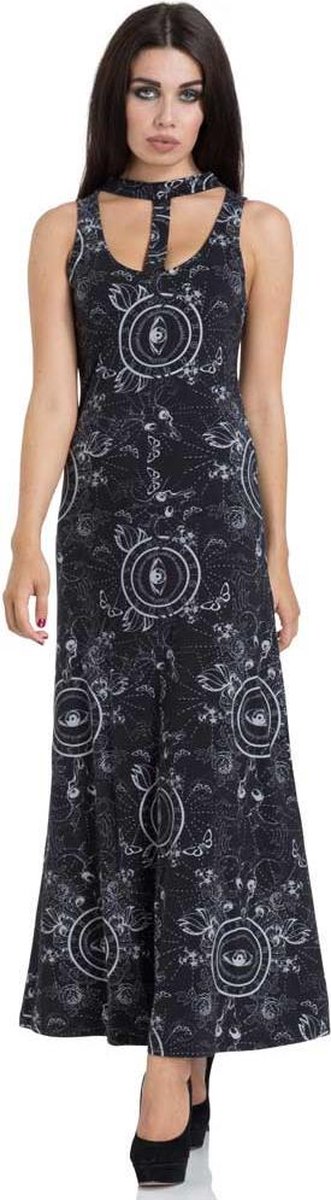 Ethereal Nature maxi jurk zwart - 2XL - Jawbreaker