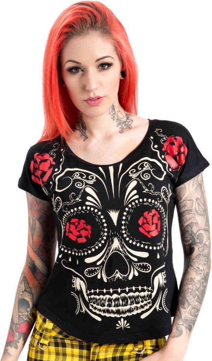 Jawbreaker Dames Tshirt -L- Sugar Skull Zwart