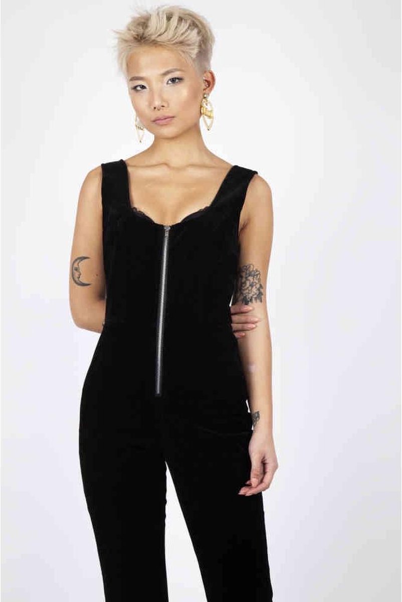 Jawbreaker Jumpsuit -L- Cord Progression Flare Zwart