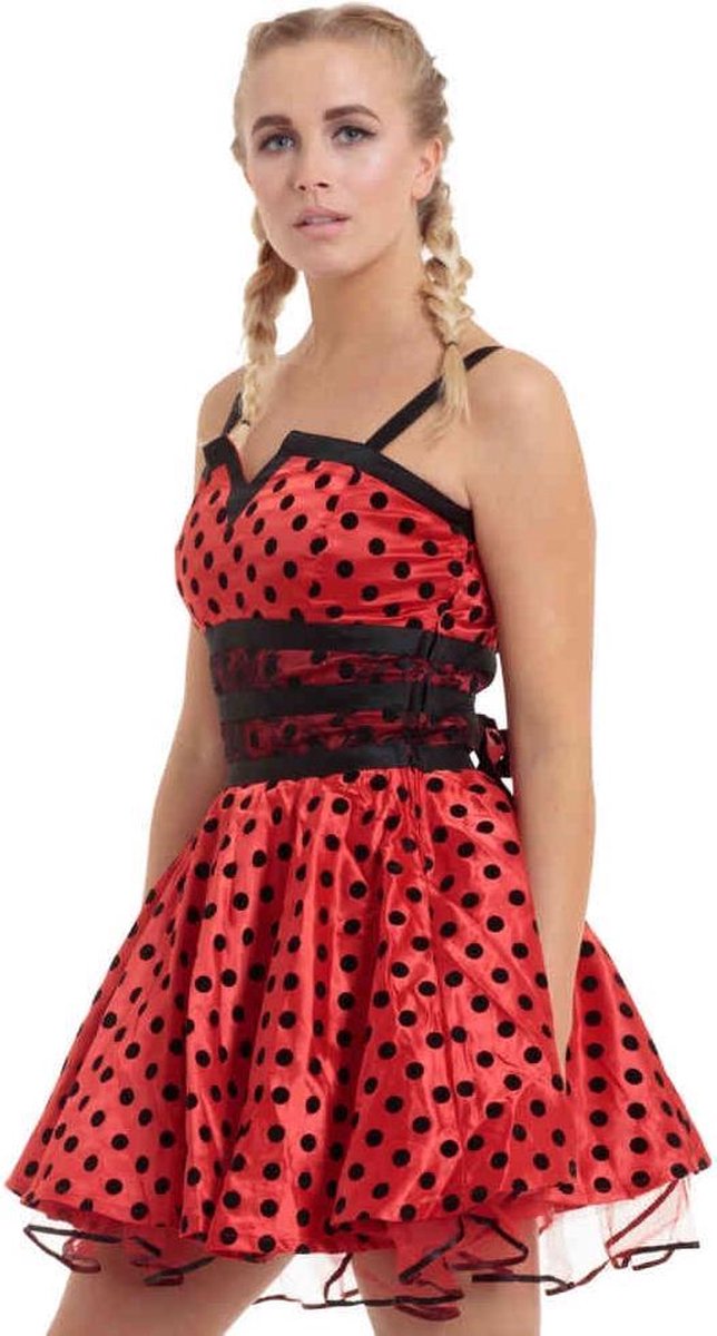 Jawbreaker Korte jurk -S- Ladybird Polkadot Rood