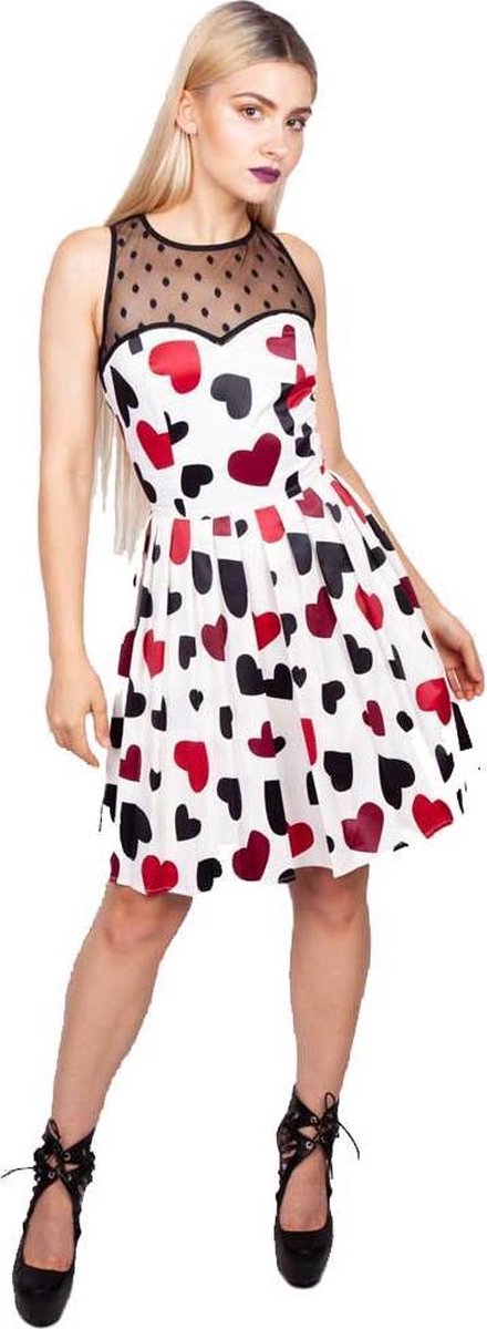 Jawbreaker Korte jurk -XL- Hearts desire Beige