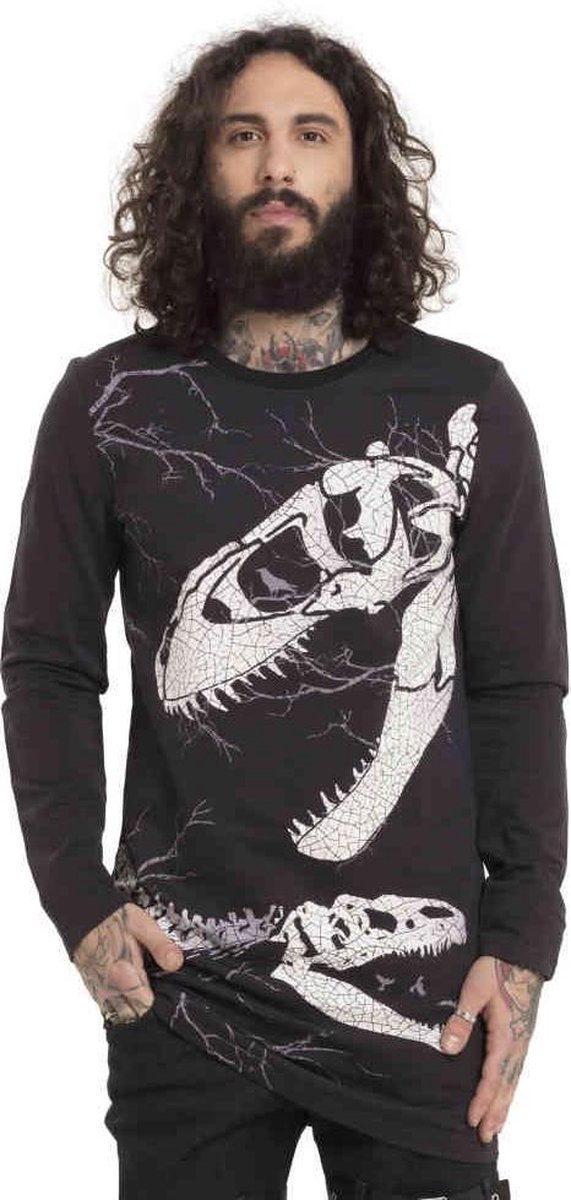 Jawbreaker Longsleeve shirt -L- Dino Bones Zwart