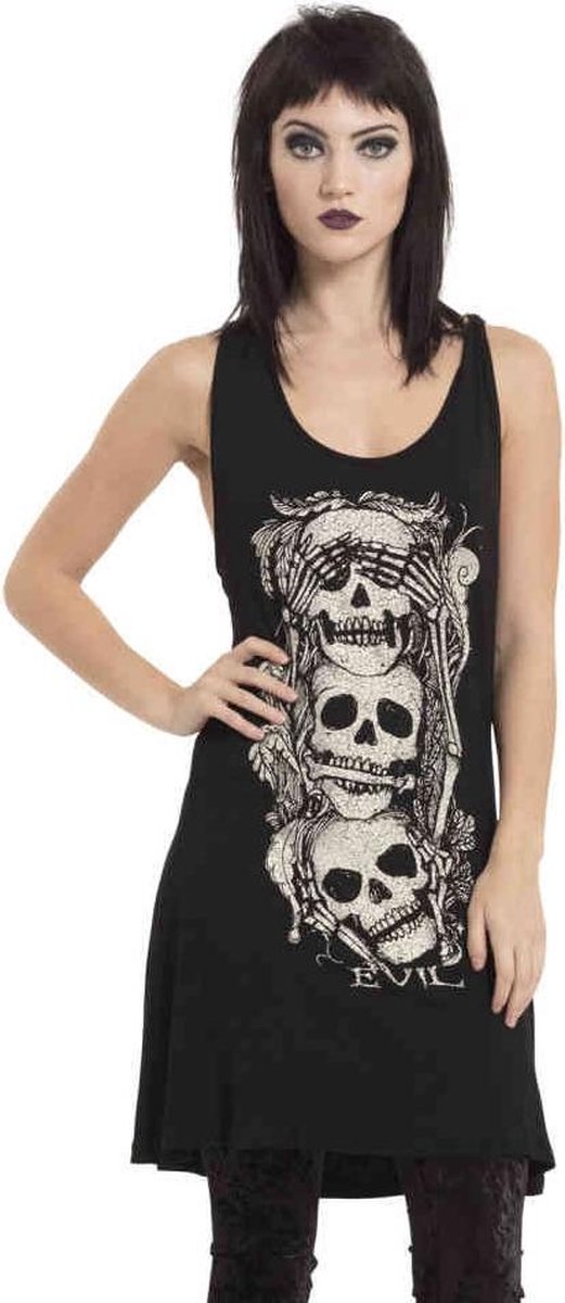 Jawbreaker Mouwloze top -L- See No Evil Slouchy Zwart