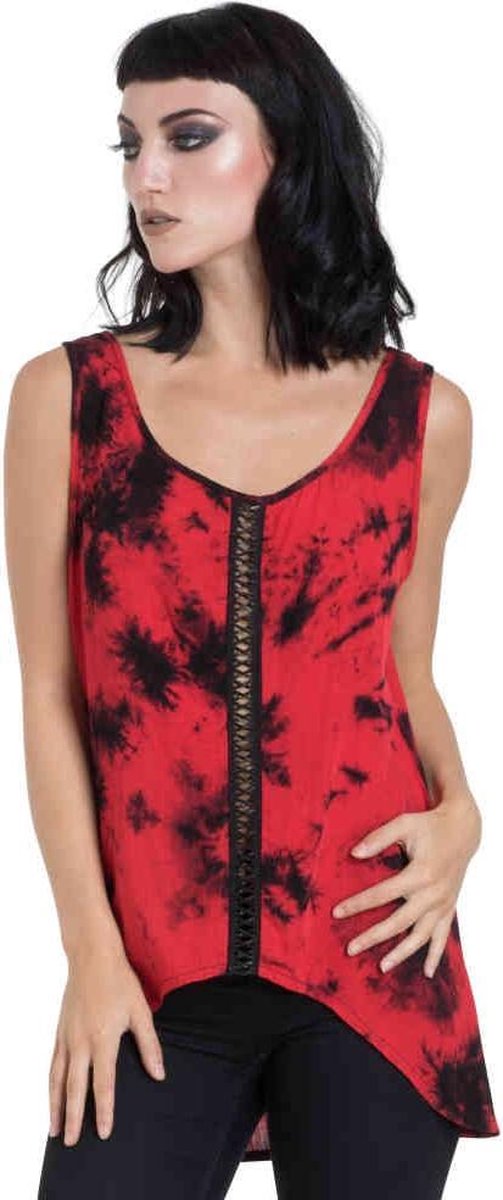 Jawbreaker Mouwloze top -L- Tie-Dye Rood