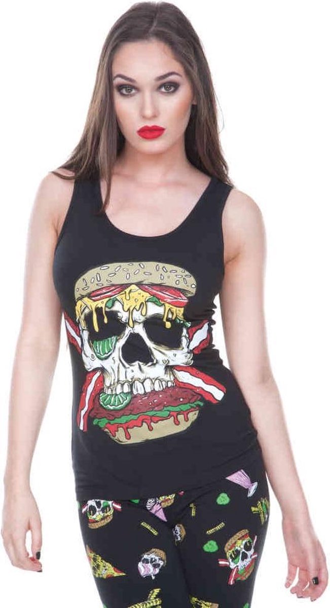 Jawbreaker Tanktop -L- Twisted Fast Food Burger Zwart